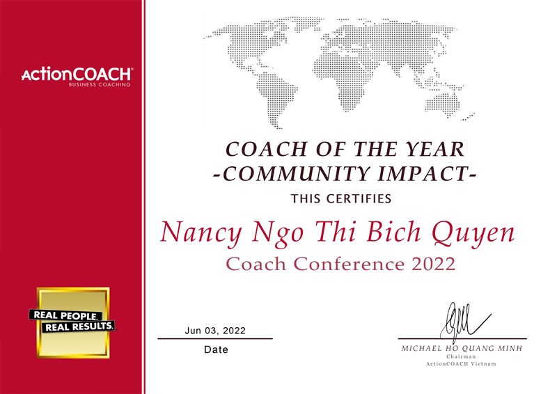 Vinh danh COACH OF THE YEAR - COMMUNITY IMPACT